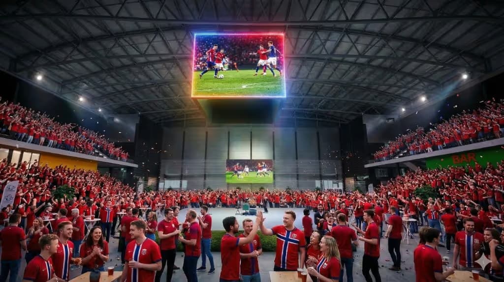 A-Hallen med storskjermer